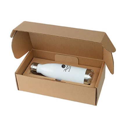 Custom 17 oz. Cascade Bottle with Gift Box - White Side View Custom 17 oz. Cascade Bottle with Gift Box - White Side View