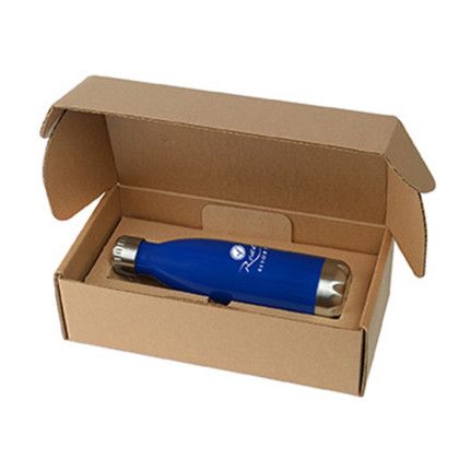 Custom 17 oz. Cascade Bottle with Gift Box - Navy Side View Custom 17 oz. Cascade Bottle with Gift Box - Navy Side View