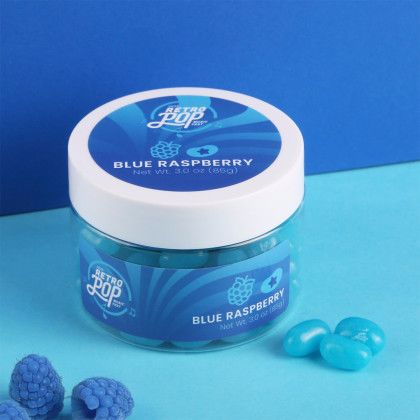 Custom Jelly Belly Jelly Beans: Small Jar - Blue Custom Jelly Belly Jelly Beans: Small Jar - Blue