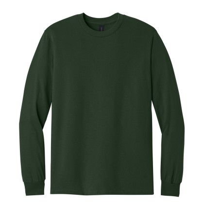 Custom Gildan - Heavy Cotton 100% Cotton Long Sleeve T-Shirt - Forest Front View Custom Gildan - Heavy Cotton 100% Cotton Long Sleeve T-Shirt - Forest Front View