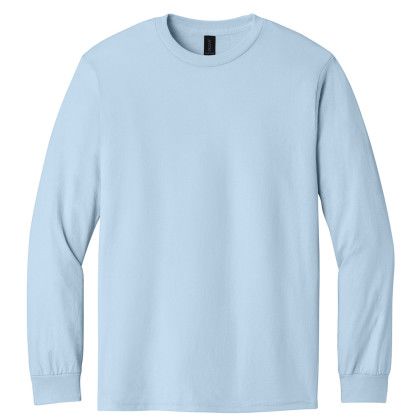 Custom Gildan - Heavy Cotton 100% Cotton Long Sleeve T-Shirt - Light blue Front View Custom Gildan - Heavy Cotton 100% Cotton Long Sleeve T-Shirt - Light blue Front View