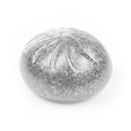 Custom Dumpling Delight Glittery Stress Reliever - Silver Dumpling View 