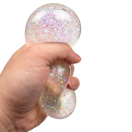 Custom Dumpling Delight Glittery Stress Reliever - Blue Lifestyle View 