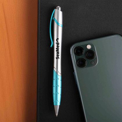 Custom Novato NFC SC Pen - Metallic light blue - Lifestyle Custom Novato NFC SC Pen - Metallic light blue - Lifestyle