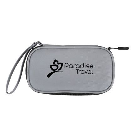 Custom Nova Clutch 600D rPET Tech Organizer - Grey Custom Nova Clutch 600D rPET Tech Organizer - Grey