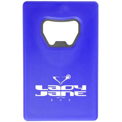 Custom Credit Card Bottle Opener - Blue Custom Credit Card Bottle Opener - Blue