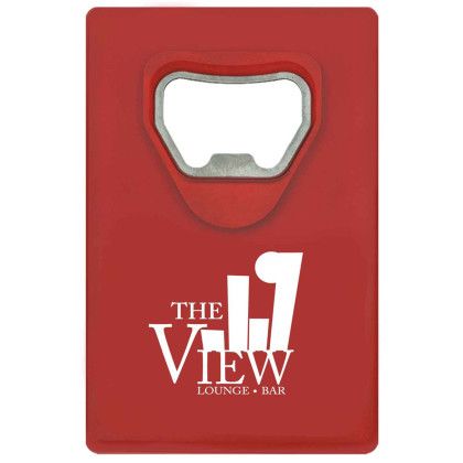 Custom Credit Card Bottle Opener - Translucent red Custom Credit Card Bottle Opener - Translucent red