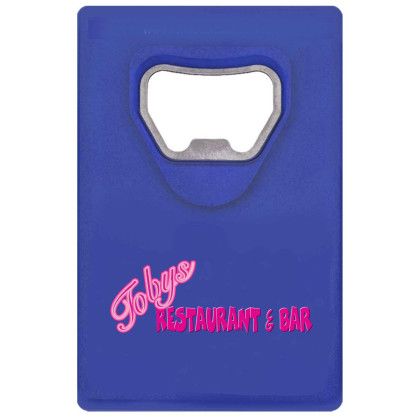 Custom Credit Card Bottle Opener - Translucent blue Custom Credit Card Bottle Opener - Translucent blue