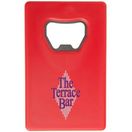 Custom Credit Card Bottle Opener - Red Custom Credit Card Bottle Opener - Red