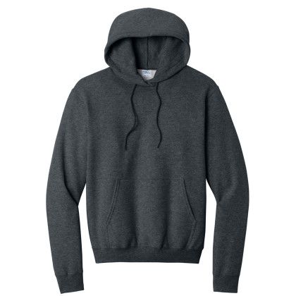 Custom Port & Company Full Color Core Fleece Pullover Hooded Sweatshirt - Dark Heather Gray