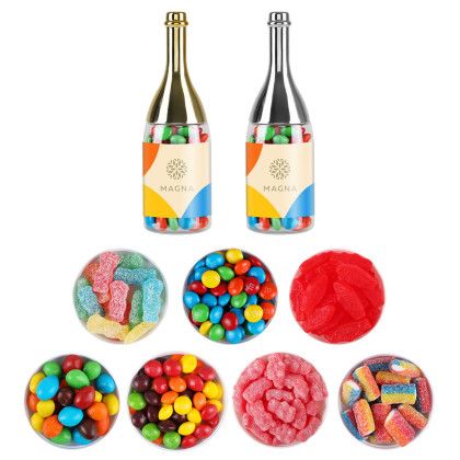 Custom Sweet Spritz Candy Champagne Bottle: Deluxe - All Colors 