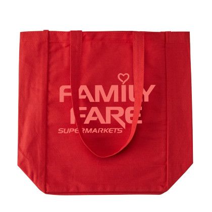 Custom 10 oz. Cotton Canvas Everyday Tote - Red