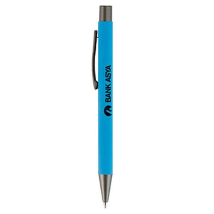 Custom Sorrento Velvet-Touch Aluminum Pen - Light blue Custom Sorrento Velvet-Touch Aluminum Pen - Light blue