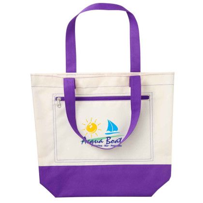 Custom Marina Nautical Tote - Purple Custom Marina Nautical Tote - Purple