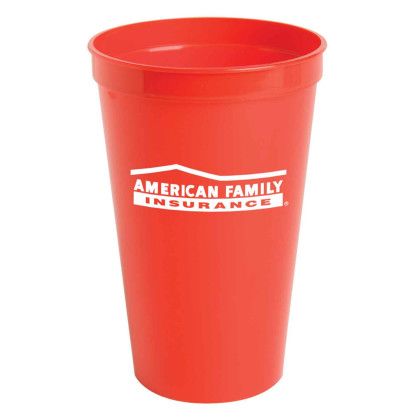 Custom 22 oz. Stadium Cup - Red 