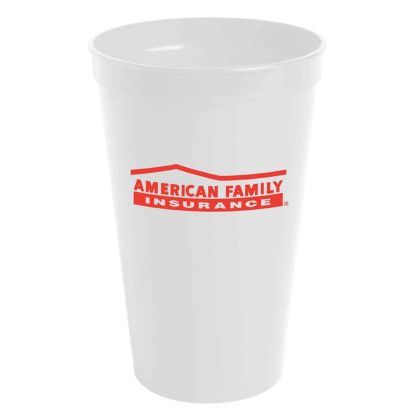 Custom 22 oz. Stadium Cup - White 