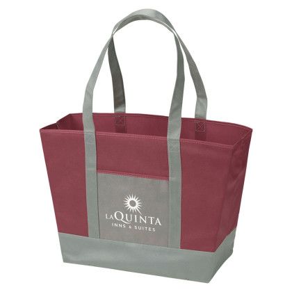 Custom Lake Powell Non-Woven Nautical Tote - Burgundy Custom Lake Powell Non-Woven Nautical Tote - Burgundy