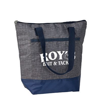 Custom Odyssey rPET Cooler Tote - Navy Side view