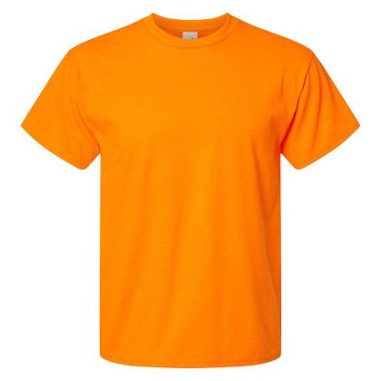 Custom Hanes Unisex ComfortSoft Color 100% Cotton T-Shirt - Safety Orange