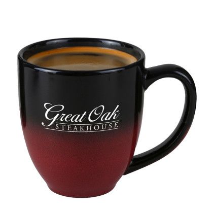 Custom 16 oz. Bistro Ombre Ceramic Mug - Red Custom 16 oz. Bistro Ombre Ceramic Mug - Red