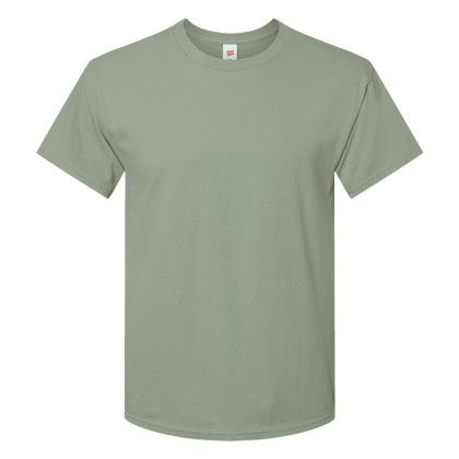 Custom Hanes Unisex ComfortSoft Color 100% Cotton T-Shirt - Stonewash Green