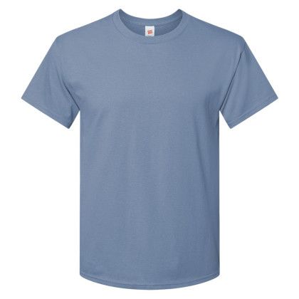 Custom Hanes Unisex ComfortSoft Color 100% Cotton T-Shirt - Stonewash Blue