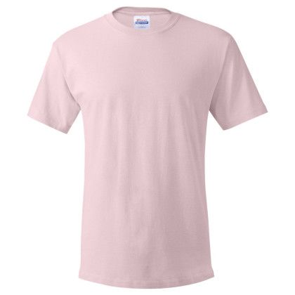 Custom Hanes Unisex ComfortSoft Color 100% Cotton T-Shirt - Pale Pink