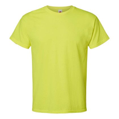 Custom Hanes Unisex ComfortSoft Color 100% Cotton T-Shirt - Safety Green