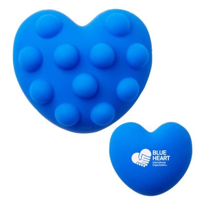 Custom Heart Push Pop Ball - Blue Custom Heart Push Pop Ball - Blue