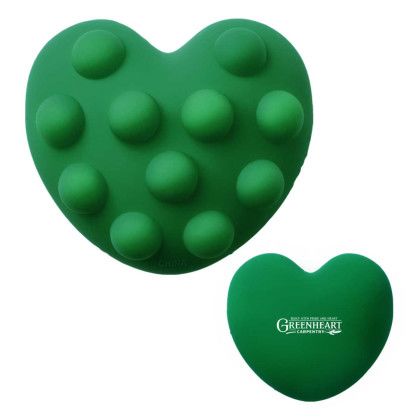 Custom Heart Push Pop Ball - Green Custom Heart Push Pop Ball - Green