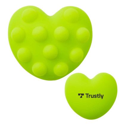 Custom Heart Push Pop Ball - Lime Green Custom Heart Push Pop Ball - Lime Green