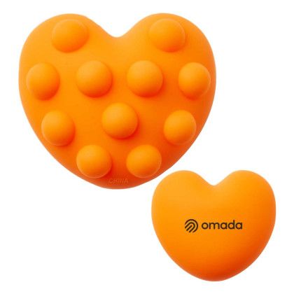 Custom Heart Push Pop Ball - Orange Custom Heart Push Pop Ball - Orange