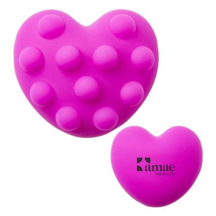 Custom Heart Push Pop Ball - Purple Custom Heart Push Pop Ball - Purple
