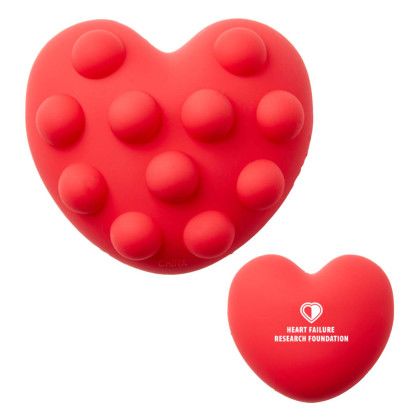 Custom Heart Push Pop Ball - Red Custom Heart Push Pop Ball - Red