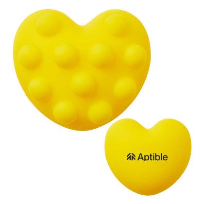 Custom Heart Push Pop Ball - yellow Custom Heart Push Pop Ball - yellow