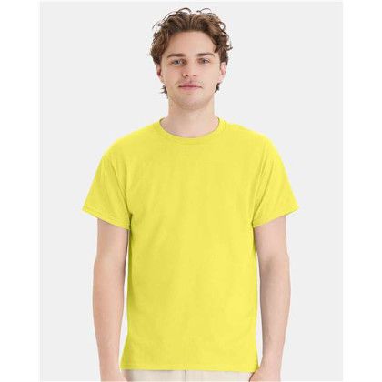 Hanes - Eco Smart 50/50 Cotton/poly T-Shirt - Yellow