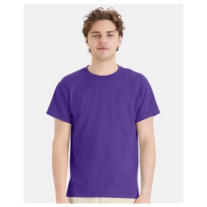 Hanes - Eco Smart 50/50 Cotton/poly T-Shirt - Purple