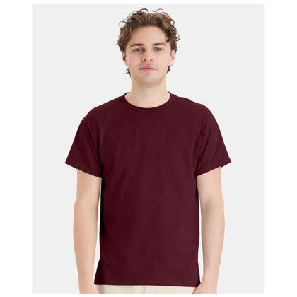 Hanes - Eco Smart 50/50 Cotton/poly T-Shirt - Maroon