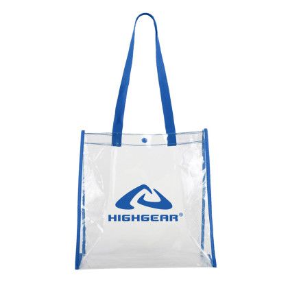 Custom Clear Stadium Tote - Royal blue Custom Clear Stadium Tote - Royal blue