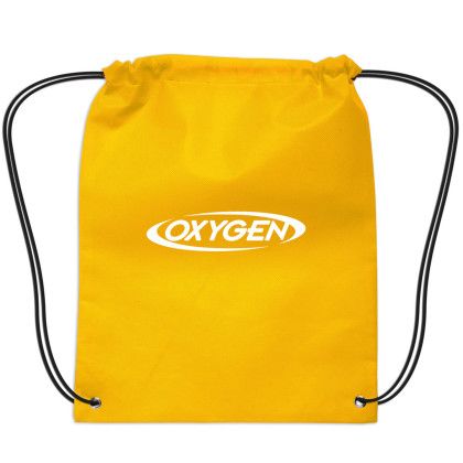 Custom Small Non-Woven Drawstring Backpack - Yellow Custom Small Non-Woven Drawstring Backpack - Yellow