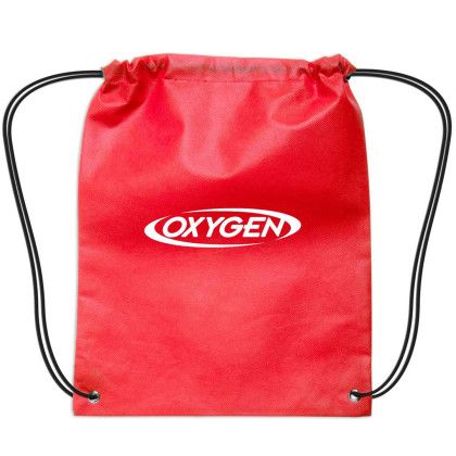 Custom Small Non-Woven Drawstring Backpack - Red Custom Small Non-Woven Drawstring Backpack - Red