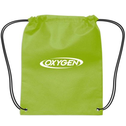 Custom Small Non-Woven Drawstring Backpack - Lime Custom Small Non-Woven Drawstring Backpack - Lime
