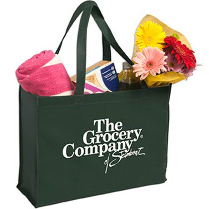 Custom Non-Woven Shopping Tote - Hunter green Custom Non-Woven Shopping Tote - Hunter green