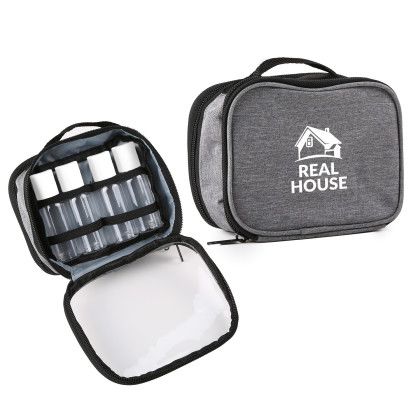 Custom Journey Toiletry Set - Grey with Black Custom Journey Toiletry Set - Grey with Black