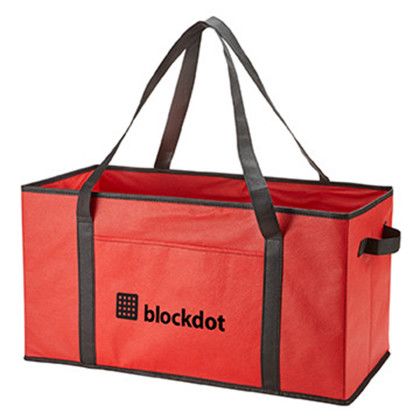 Custom Organize-It Non-Woven Storage Tote - Red with handle Custom Organize-It Non-Woven Storage Tote - Red with handle