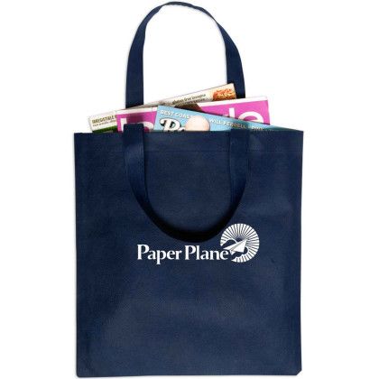 Custom Non-Woven Value Tote - Navy Custom Non-Woven Value Tote - Navy