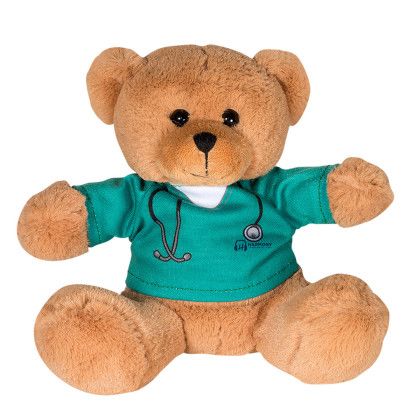 Custom 7" Doctor Or Nurse Plush Bear - Teal Custom 7" Doctor Or Nurse Plush Bear - Teal