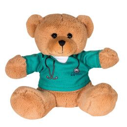 Custom 7" Doctor Or Nurse Plush Bear - Teal Custom 7" Doctor Or Nurse Plush Bear - Teal