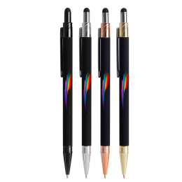 Custom Sleek Stylus Click Metal Pen- Low Quantities - All Colors Custom Sleek Stylus Click Metal Pen- Low Quantities - All Colors