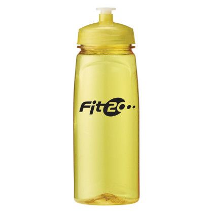 Custom 24 oz. PolySure Grip'N Sip Bottle - Translucent Yellow Custom 24 oz. PolySure Grip'N Sip Bottle - Translucent Yellow